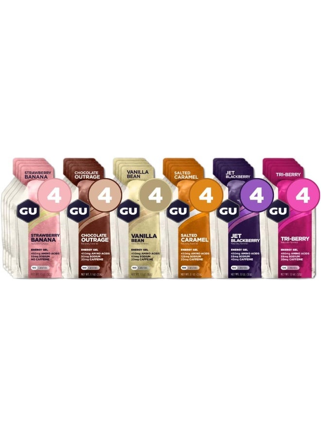 GU Energy Original Sports Nutrition Energy Gel, 24-Count, Assorted Flavors - Image 1